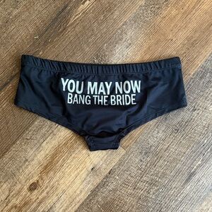 Black Bridal Themed underwear SZ MED Bottoms